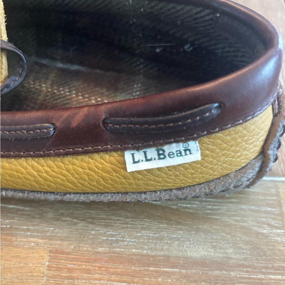 L.L. Bean Yellow and Brown Leather Loafers - Picture 2 of 3